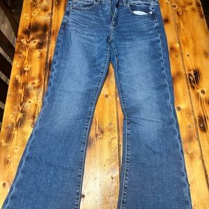 American Eagle Outfitters Blue Flare Wide Leg Jeans
